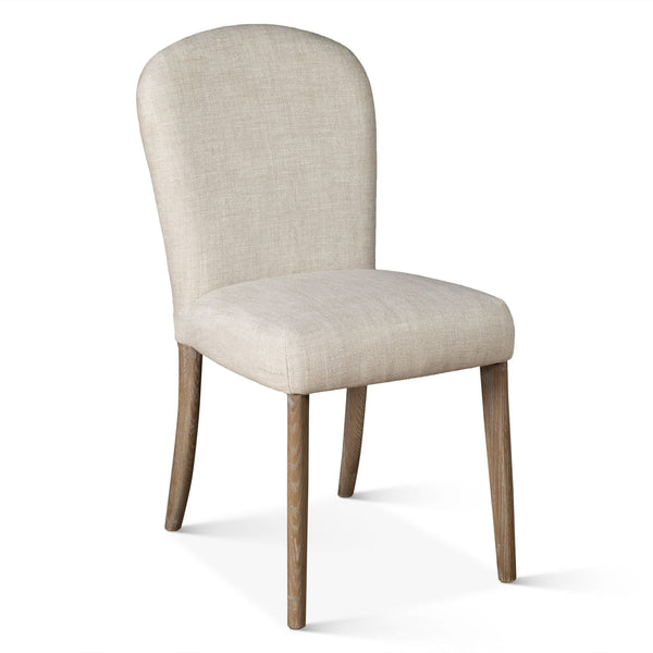 Jessie 18" Dining Chair in Beige Linen, Set of 2