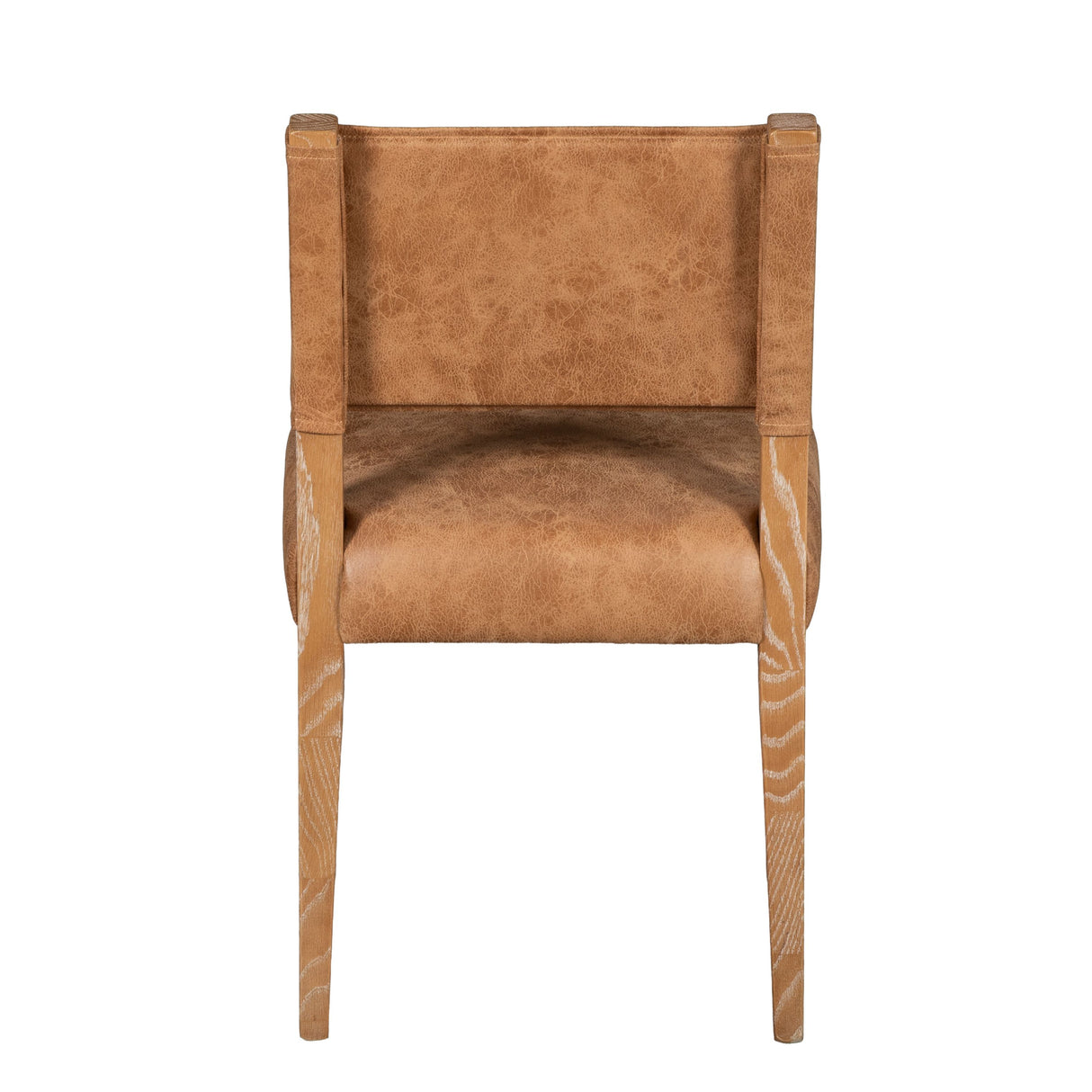 Maya 21" Dining Chair in Tan Leather and Natural Legs, Set of 2 from Home Trends & Design - Luna Furniture