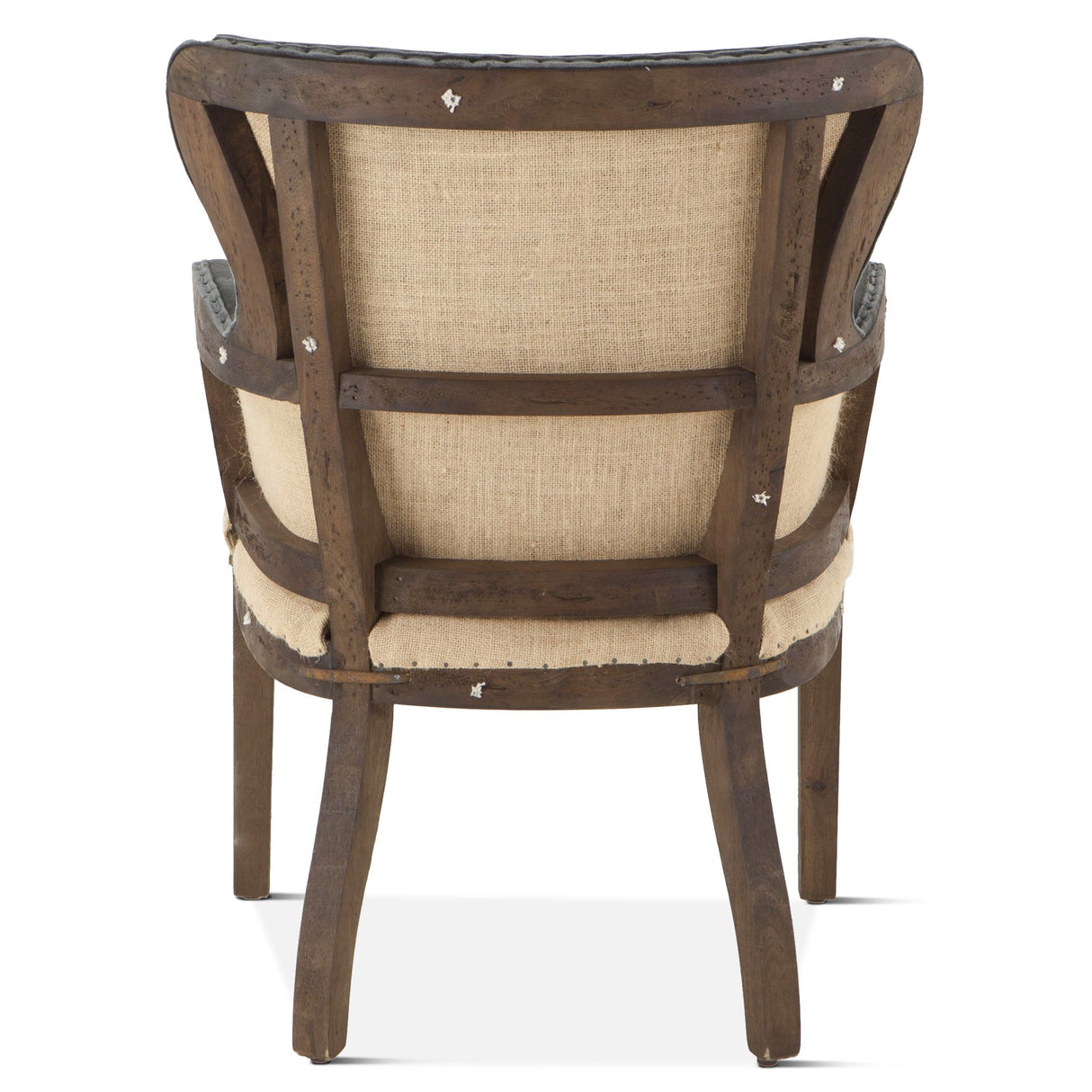 Elizabeth 25" Accent Armchair in Gray Velvet with Exposed Frame from Home Trends & Design - Luna Furniture