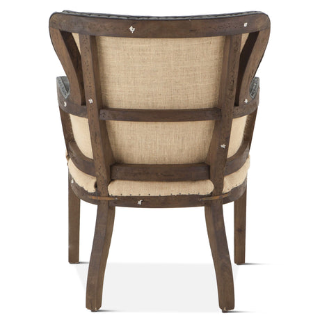 Elizabeth 25" Accent Armchair in Gray Velvet with Exposed Frame from Home Trends & Design - Luna Furniture
