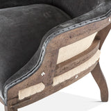 Elizabeth 25" Accent Armchair in Gray Velvet with Exposed Frame from Home Trends & Design - Luna Furniture