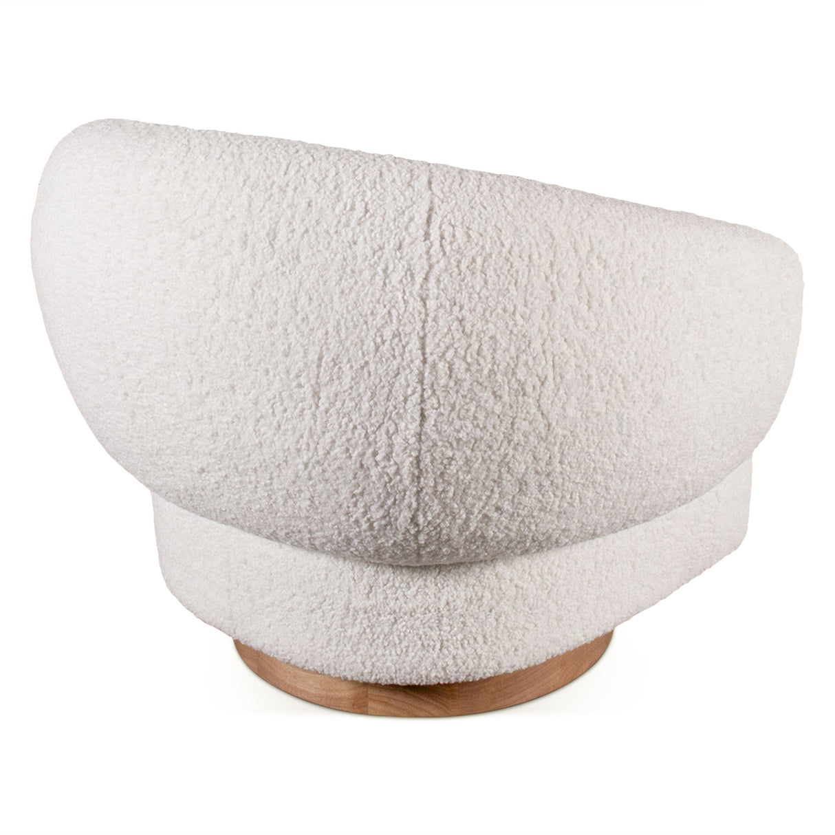 Gatsby Estelle 35" Swivel Accent Chair in Cream Boucle Fabric from Home Trends & Design - Luna Furniture