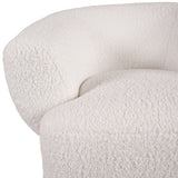 Gatsby Estelle 35" Swivel Accent Chair in Cream Boucle Fabric from Home Trends & Design - Luna Furniture