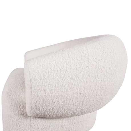 Gatsby Estelle 35" Swivel Accent Chair in Cream Boucle Fabric from Home Trends & Design - Luna Furniture