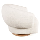 Gatsby Estelle 35" Swivel Accent Chair in Cream Boucle Fabric from Home Trends & Design - Luna Furniture