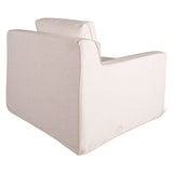 Gatsby Palladium Swivel Accent Chair in White Linen Slipcover from Home Trends & Design - Luna Furniture