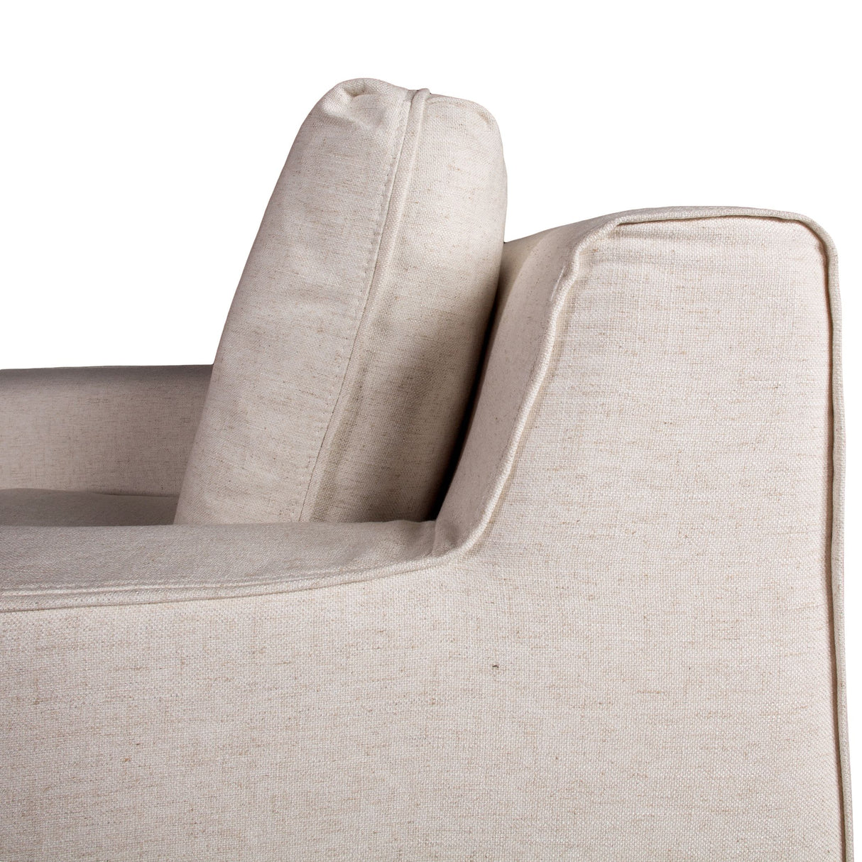 Gatsby Palladium Swivel Accent Chair in White Linen Slipcover from Home Trends & Design - Luna Furniture