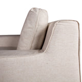 Gatsby Palladium Swivel Accent Chair in White Linen Slipcover from Home Trends & Design - Luna Furniture