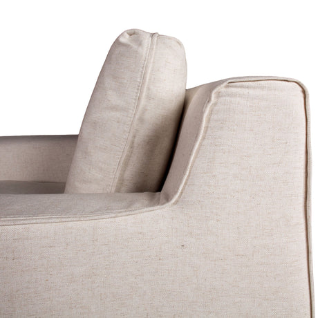 Gatsby Palladium Swivel Accent Chair in White Linen Slipcover from Home Trends & Design - Luna Furniture