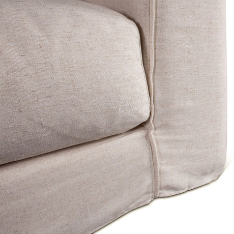 Gatsby Palladium Swivel Accent Chair in White Linen Slipcover from Home Trends & Design - Luna Furniture