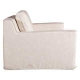 Gatsby Palladium Swivel Accent Chair in White Linen Slipcover from Home Trends & Design - Luna Furniture