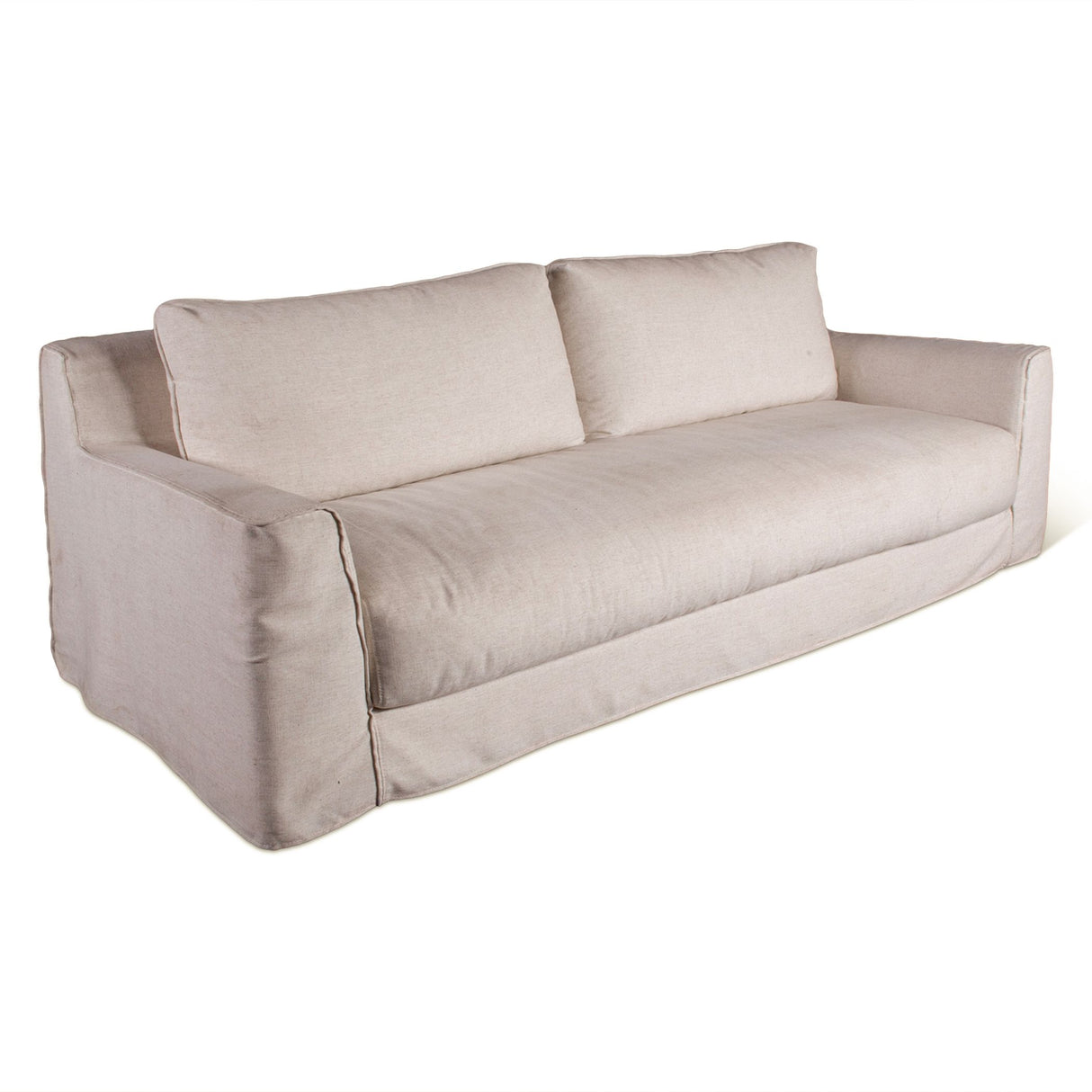 Gatsby Palladium Sofa in White Linen Slipcover from Home Trends & Design - Luna Furniture