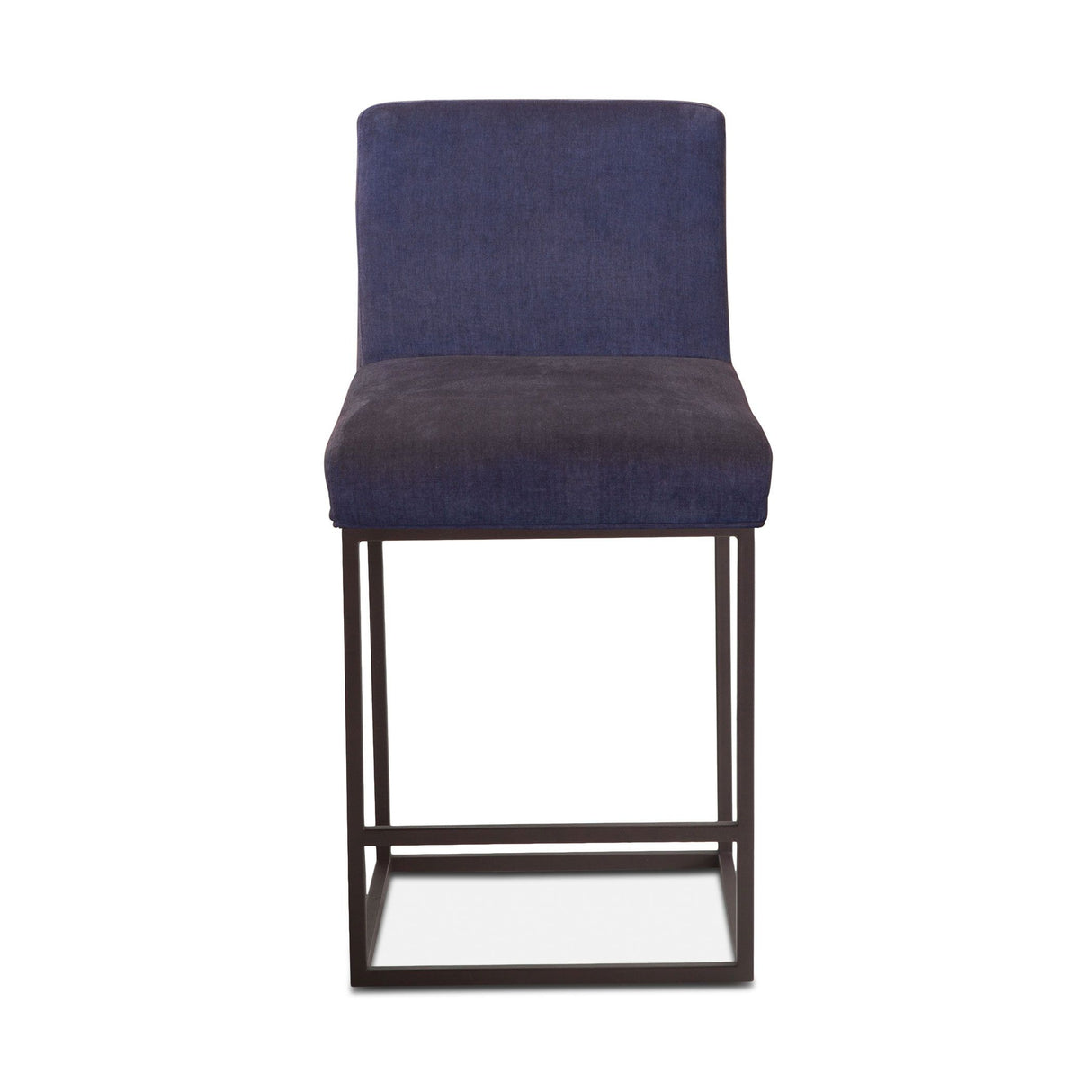 Renegade 20" Upholstered Counter Chair in Navy Linen with Antique Zinc Legs from Home Trends & Design - Luna Furniture