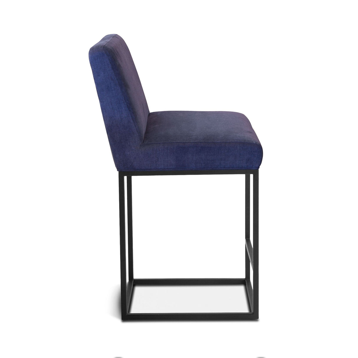 Renegade 20" Upholstered Counter Chair in Navy Linen with Antique Zinc Legs from Home Trends & Design - Luna Furniture
