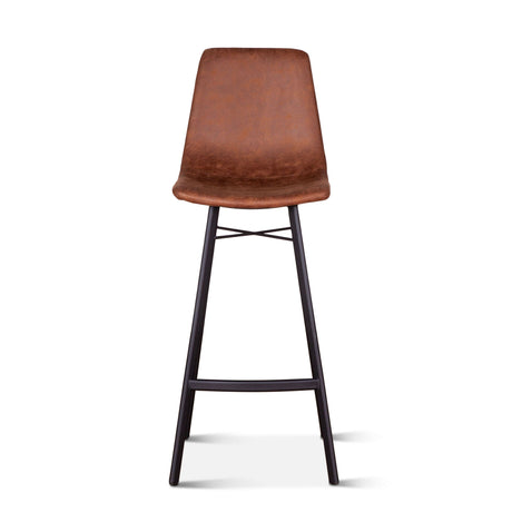 Sam 18" Bar Chair in Trapper Brown Microfiber, Set of 2 from Home Trends & Design - Luna Furniture