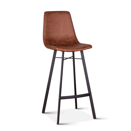 Sam 18" Bar Chair in Trapper Brown Microfiber, Set of 2 from Home Trends & Design - Luna Furniture