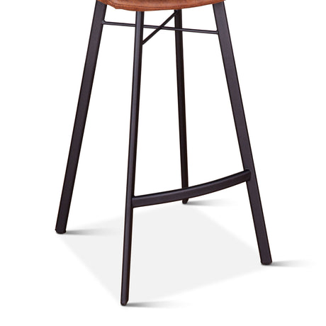 Sam 18" Bar Chair in Trapper Brown Microfiber, Set of 2 from Home Trends & Design - Luna Furniture