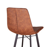 Sam 18" Bar Chair in Trapper Brown Microfiber, Set of 2 from Home Trends & Design - Luna Furniture