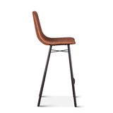 Sam 18" Bar Chair in Trapper Brown Microfiber, Set of 2 from Home Trends & Design - Luna Furniture
