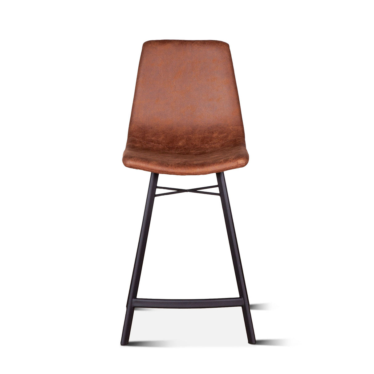 Sam 18" Counter Chair in Trapper Brown Microfiber, Set of 2 from Home Trends & Design - Luna Furniture