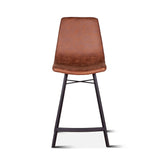 Sam 18" Counter Chair in Trapper Brown Microfiber, Set of 2 from Home Trends & Design - Luna Furniture