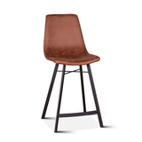 Sam 18" Counter Chair in Trapper Brown Microfiber, Set of 2 from Home Trends & Design - Luna Furniture