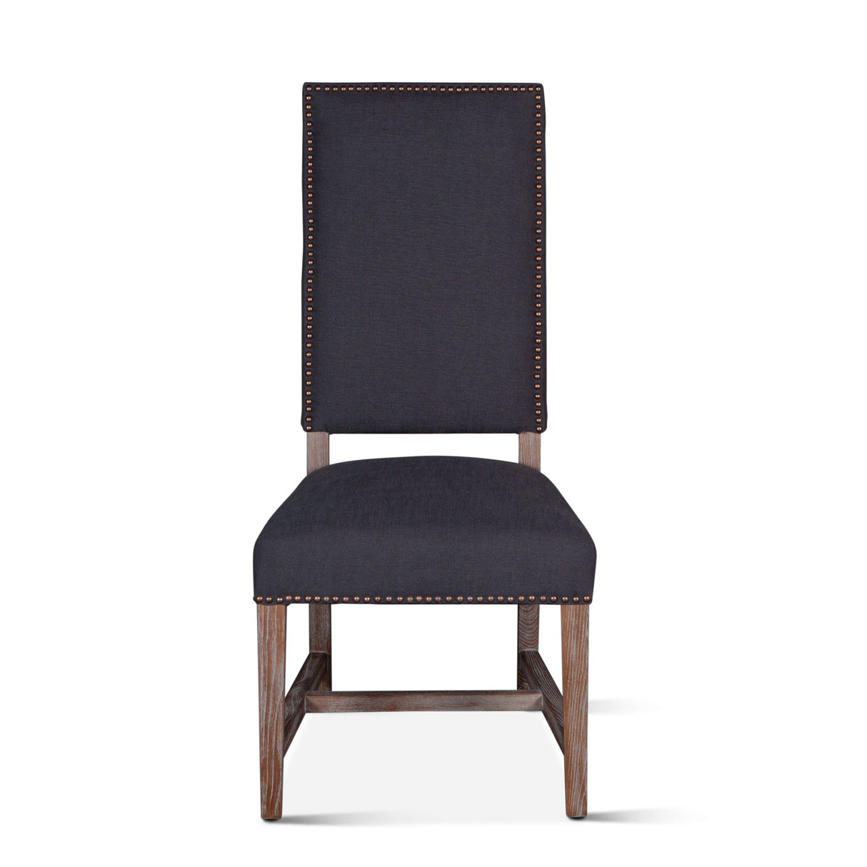 Darcy 21" Upholstered Dining Chair in Dark Gray Linen, Set of 2 from Home Trends & Design - Luna Furniture