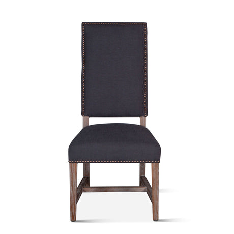 Darcy 21" Upholstered Dining Chair in Dark Gray Linen, Set of 2 from Home Trends & Design - Luna Furniture