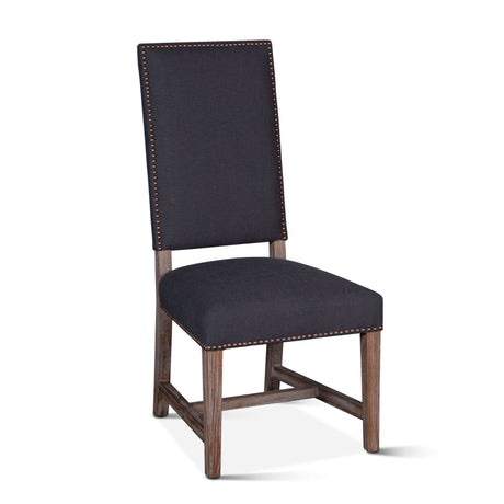 Darcy 21" Upholstered Dining Chair in Dark Gray Linen, Set of 2 from Home Trends & Design - Luna Furniture