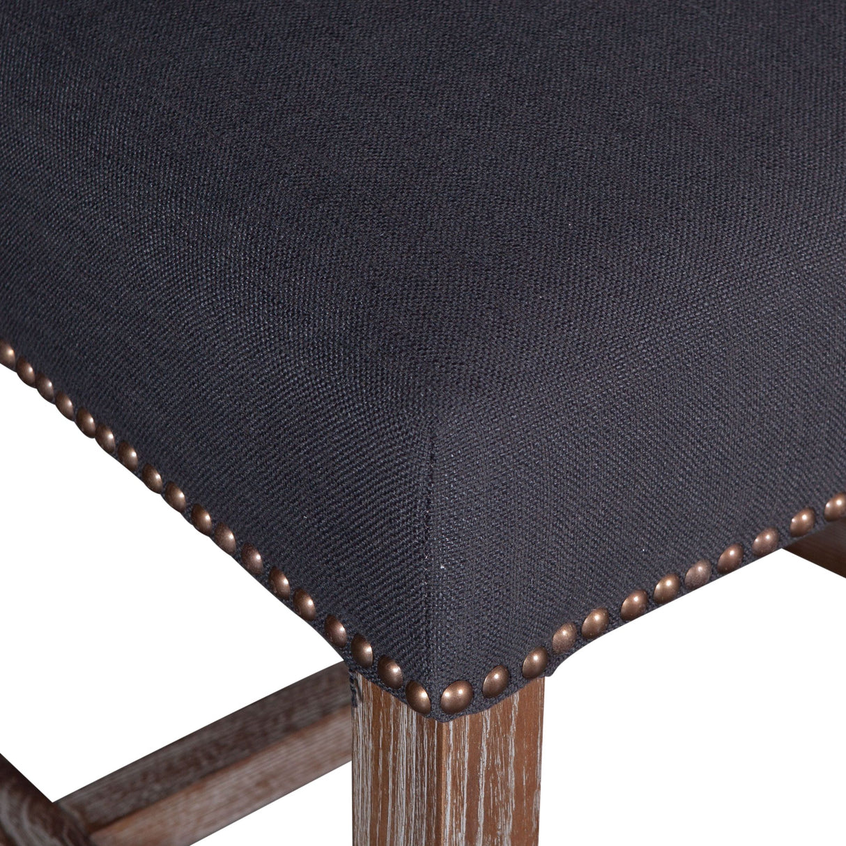 Darcy 21" Upholstered Dining Chair in Dark Gray Linen, Set of 2 from Home Trends & Design - Luna Furniture