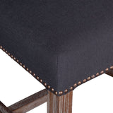 Darcy 21" Upholstered Dining Chair in Dark Gray Linen, Set of 2 from Home Trends & Design - Luna Furniture
