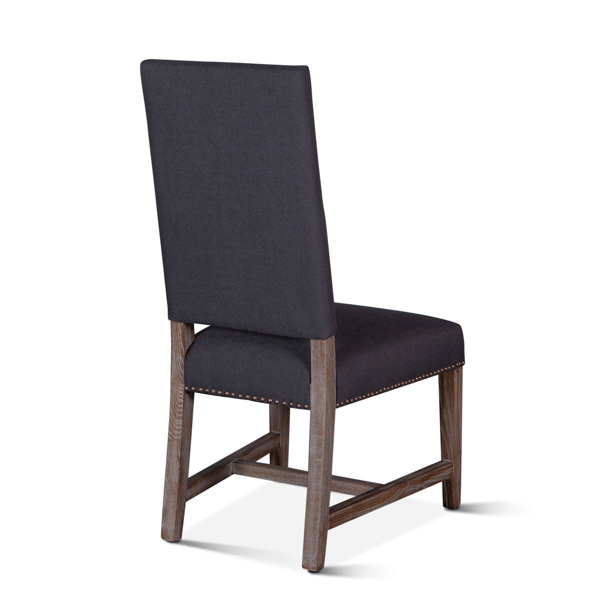 Darcy 21" Upholstered Dining Chair in Dark Gray Linen, Set of 2 from Home Trends & Design - Luna Furniture