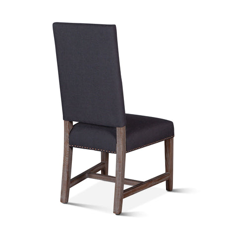 Darcy 21" Upholstered Dining Chair in Dark Gray Linen, Set of 2 from Home Trends & Design - Luna Furniture