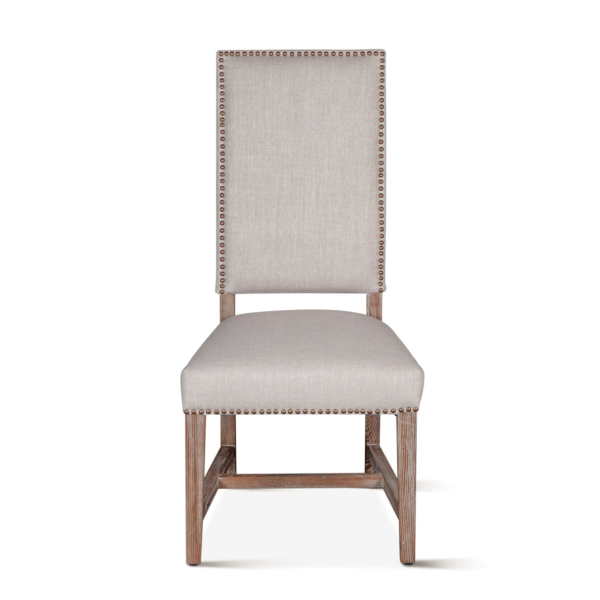 Darcy 21" Upholstered Dining Chair in Greige Linen, Set of 2 from Home Trends & Design - Luna Furniture