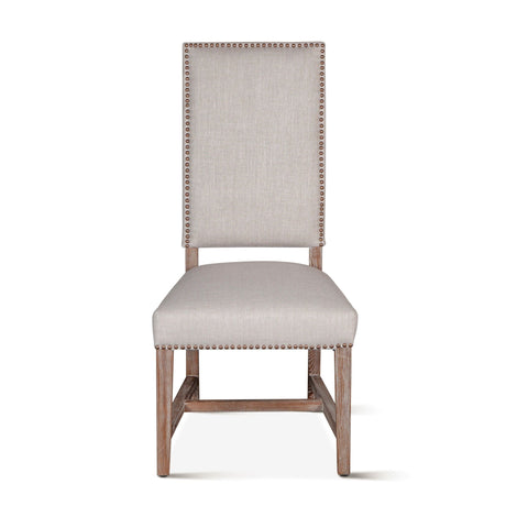 Darcy 21" Upholstered Dining Chair in Greige Linen, Set of 2 from Home Trends & Design - Luna Furniture
