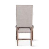 Darcy 21" Upholstered Dining Chair in Greige Linen, Set of 2 from Home Trends & Design - Luna Furniture