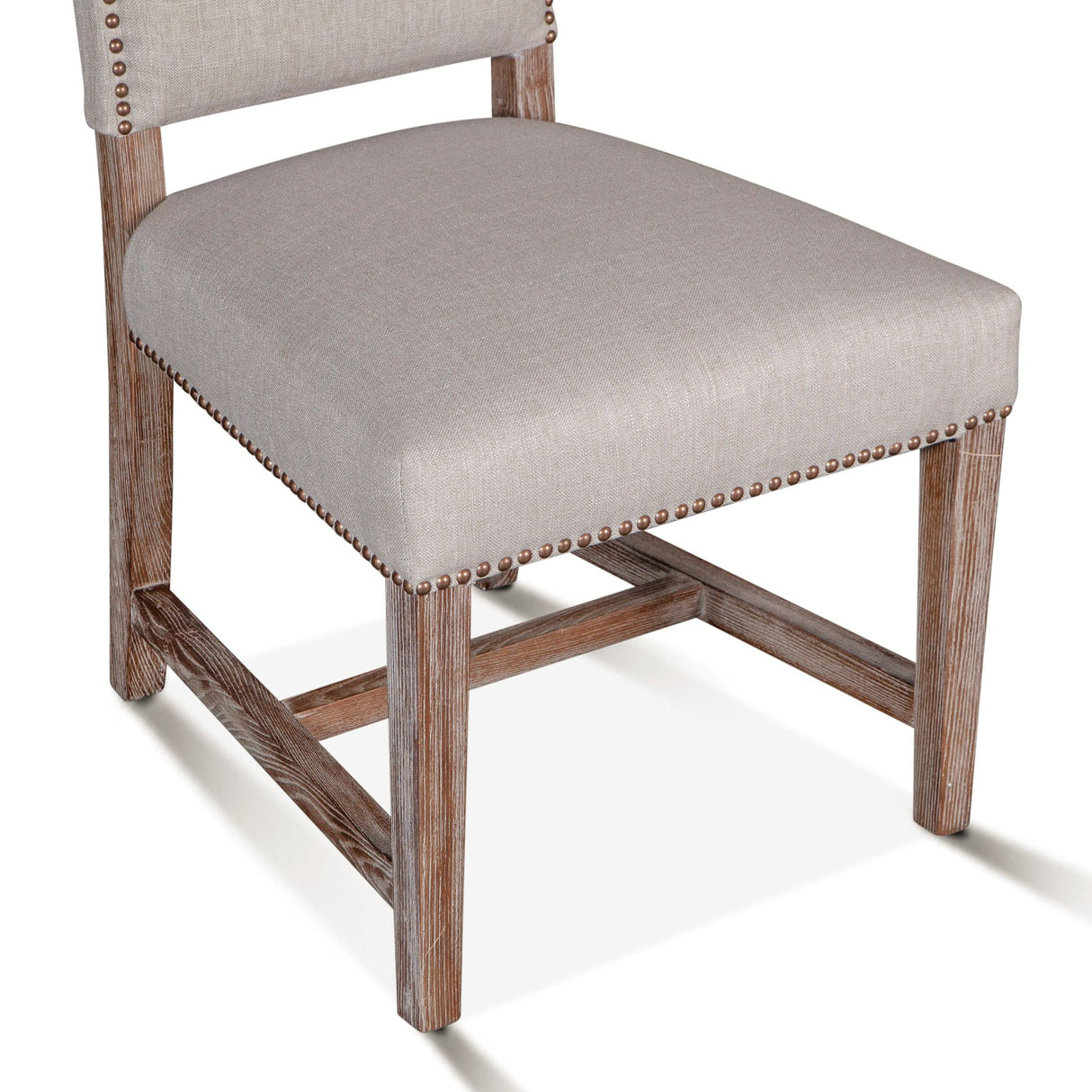 Darcy 21" Upholstered Dining Chair in Greige Linen, Set of 2 from Home Trends & Design - Luna Furniture