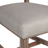 Darcy 21" Upholstered Dining Chair in Greige Linen, Set of 2 from Home Trends & Design - Luna Furniture