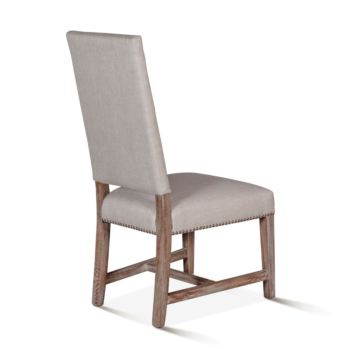 Darcy 21" Upholstered Dining Chair in Greige Linen, Set of 2 from Home Trends & Design - Luna Furniture