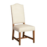 Stella 21" Camelback Dining Chair in Natural Linen with Earth Legs, Set of 2 from Home Trends & Design - Luna Furniture