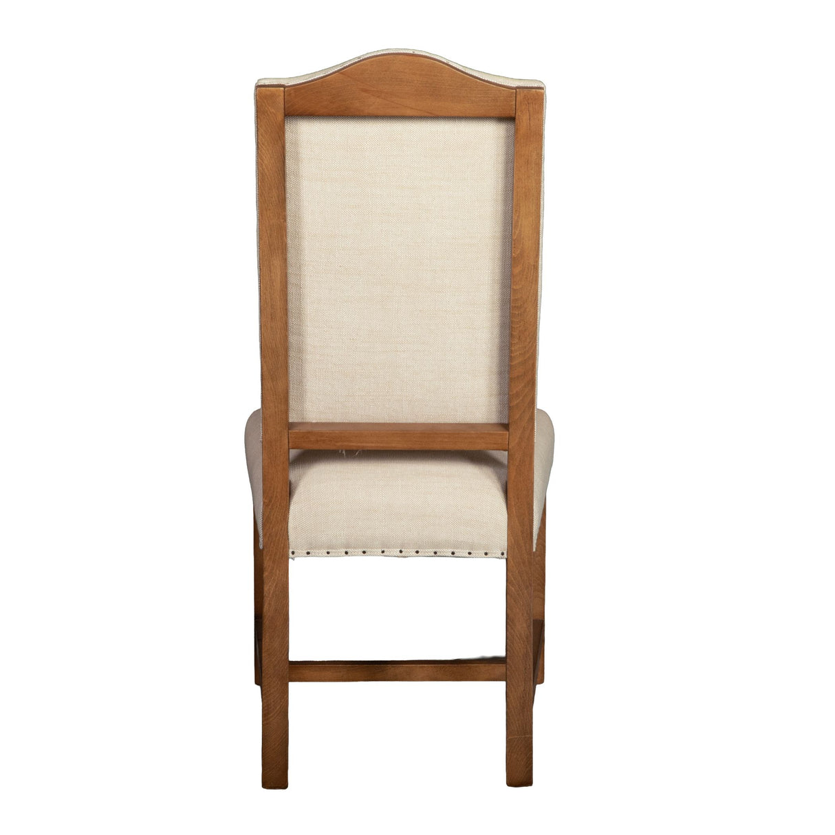 Stella 21" Camelback Dining Chair in Natural Linen with Earth Legs, Set of 2 from Home Trends & Design - Luna Furniture