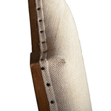 Stella 21" Camelback Dining Chair in Natural Linen with Earth Legs, Set of 2 from Home Trends & Design - Luna Furniture