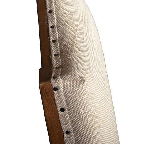 Stella 21" Camelback Dining Chair in Natural Linen with Earth Legs, Set of 2 from Home Trends & Design - Luna Furniture