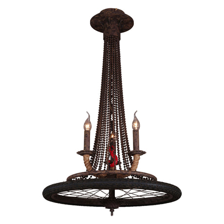 Vintage Bicycle Wheel Pendant With 3 Lights from Home Trends & Design - Luna Furniture