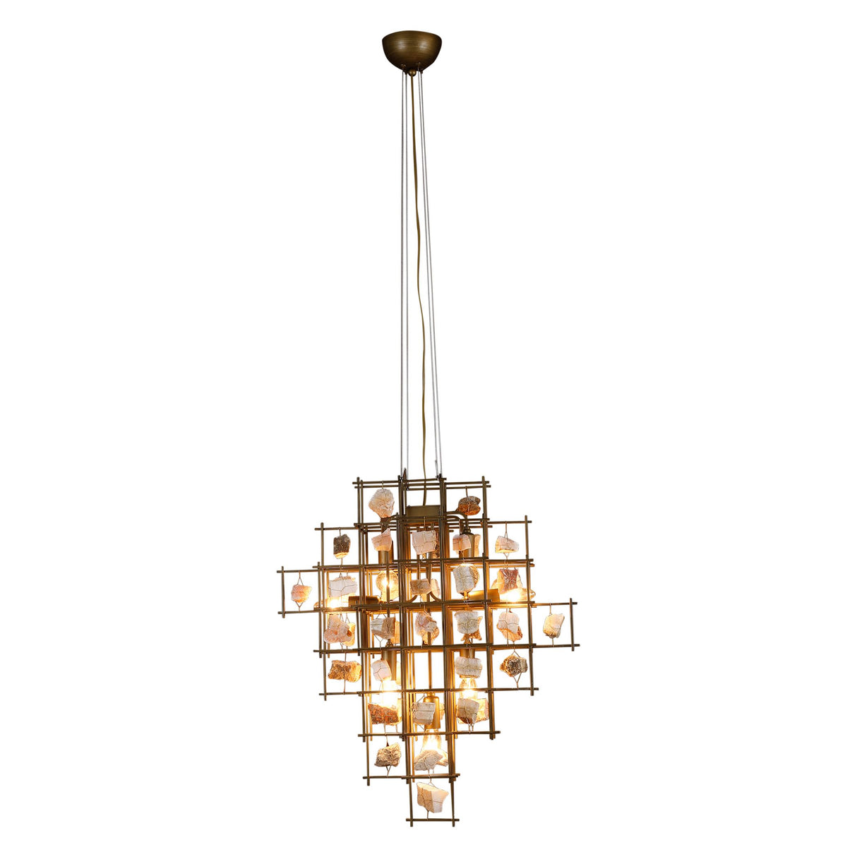 Vintage Light Small Pendant with Stones from Home Trends & Design - Luna Furniture