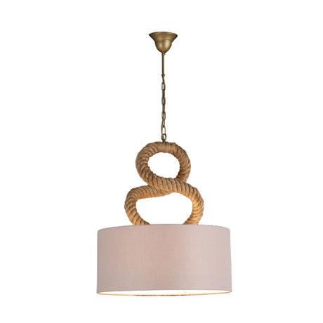 Vintage Light 26" Rope Pendant with Shade from Home Trends & Design - Luna Furniture