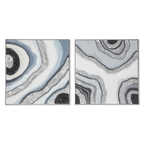 Palette Agate Allure Hand Painted Framed Diptych from Home Trends & Design - Luna Furniture