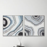 Palette Agate Allure Hand Painted Framed Diptych from Home Trends & Design - Luna Furniture