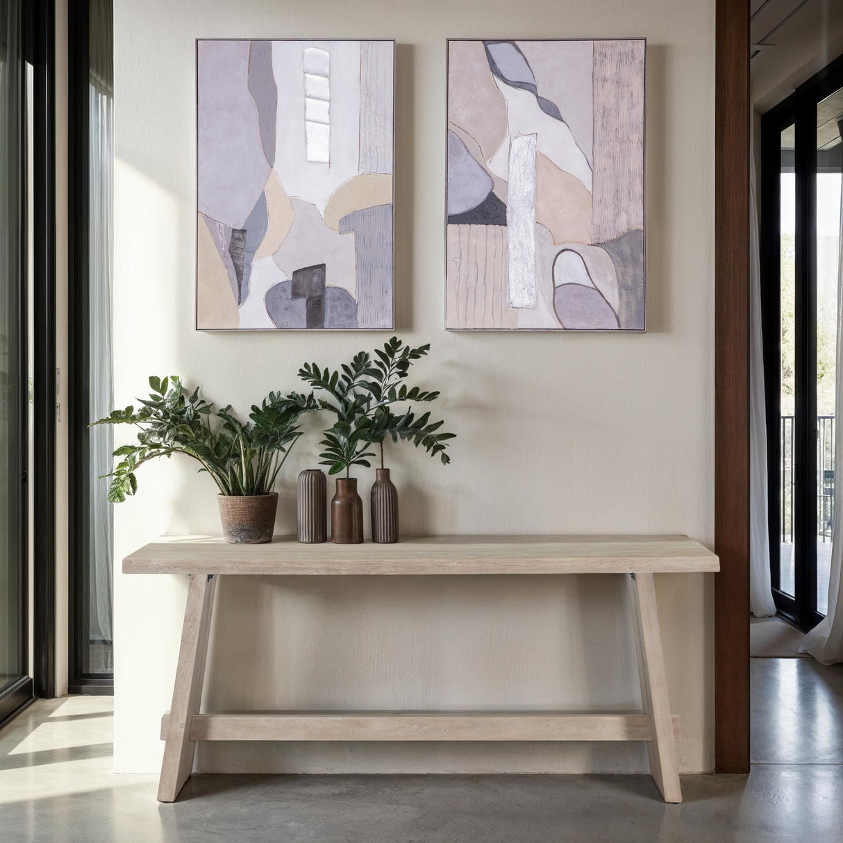Palette Desert Mirage Hand Painted Framed Diptych from Home Trends & Design - Luna Furniture