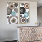 Palette Delicate Dishes Hand Painted Framed Diptych from Home Trends & Design - Luna Furniture